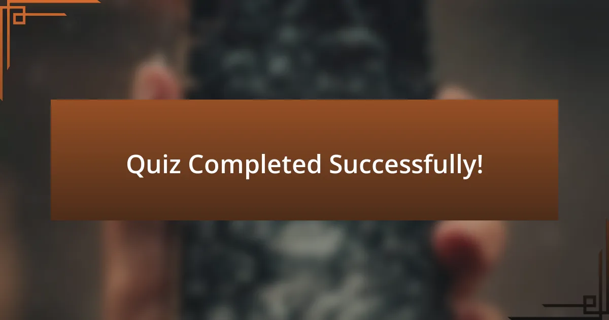 Quiz Completed Successfully!