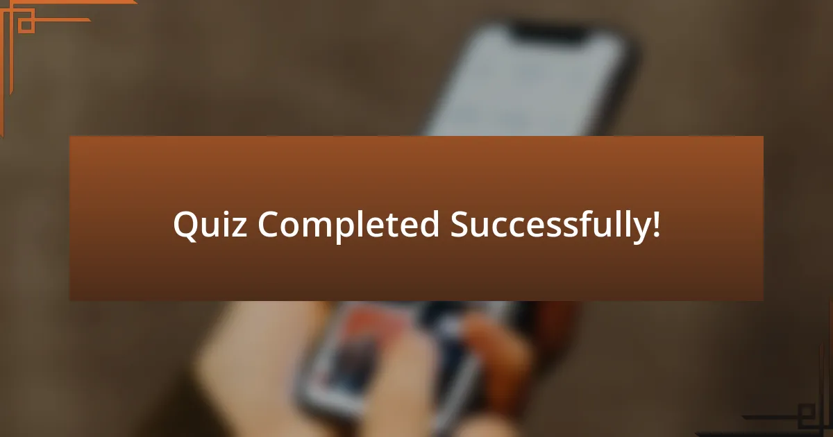 Quiz Completed Successfully!