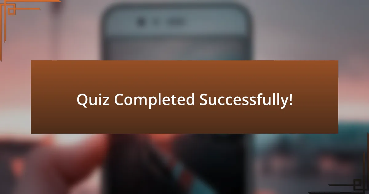 Quiz Completed Successfully!