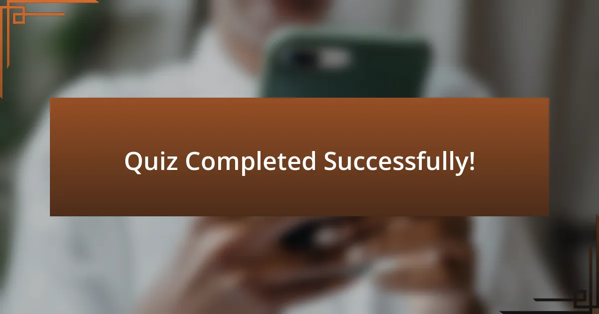 Quiz Completed Successfully!