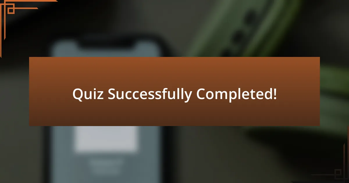 Quiz Successfully Completed!