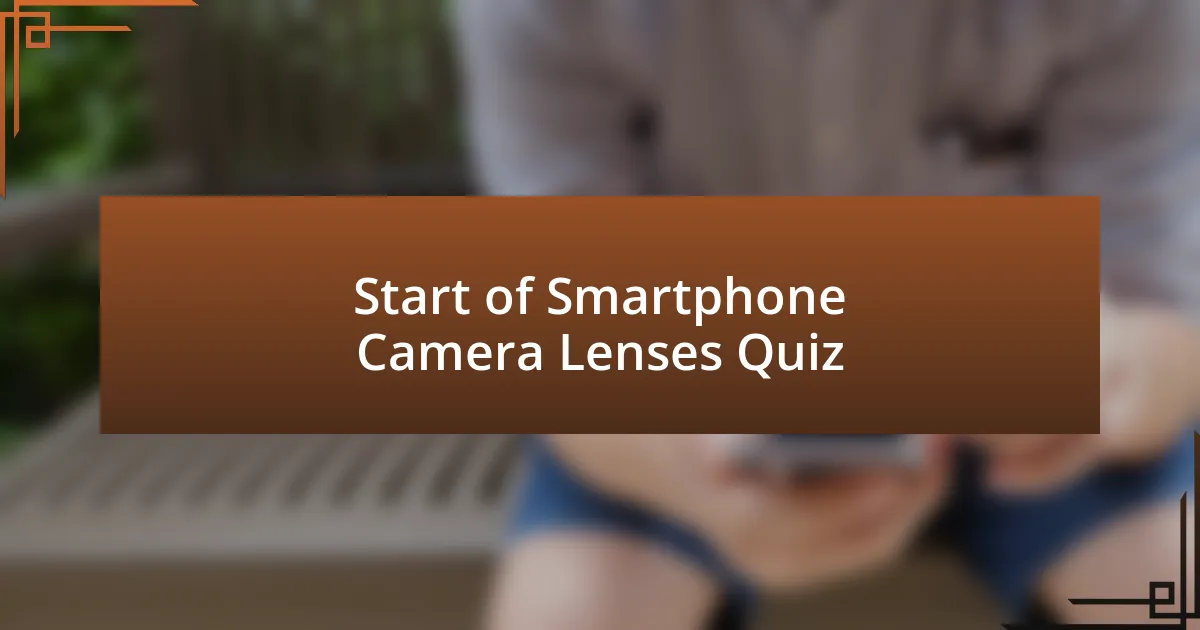 Start of Smartphone Camera Lenses Quiz