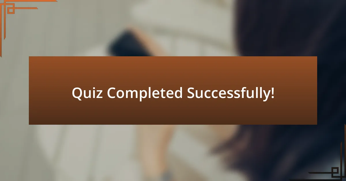 Quiz Completed Successfully!