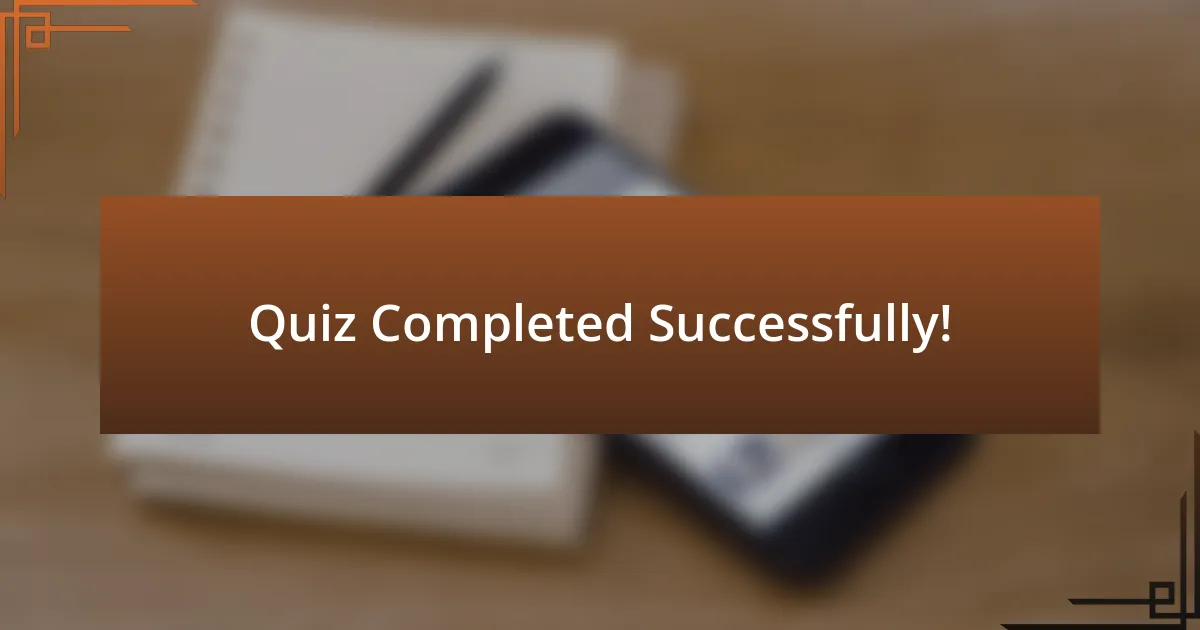 Quiz Completed Successfully!