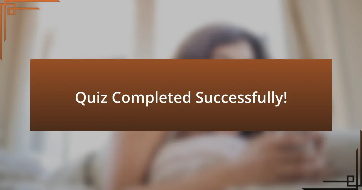 Quiz Completed Successfully!